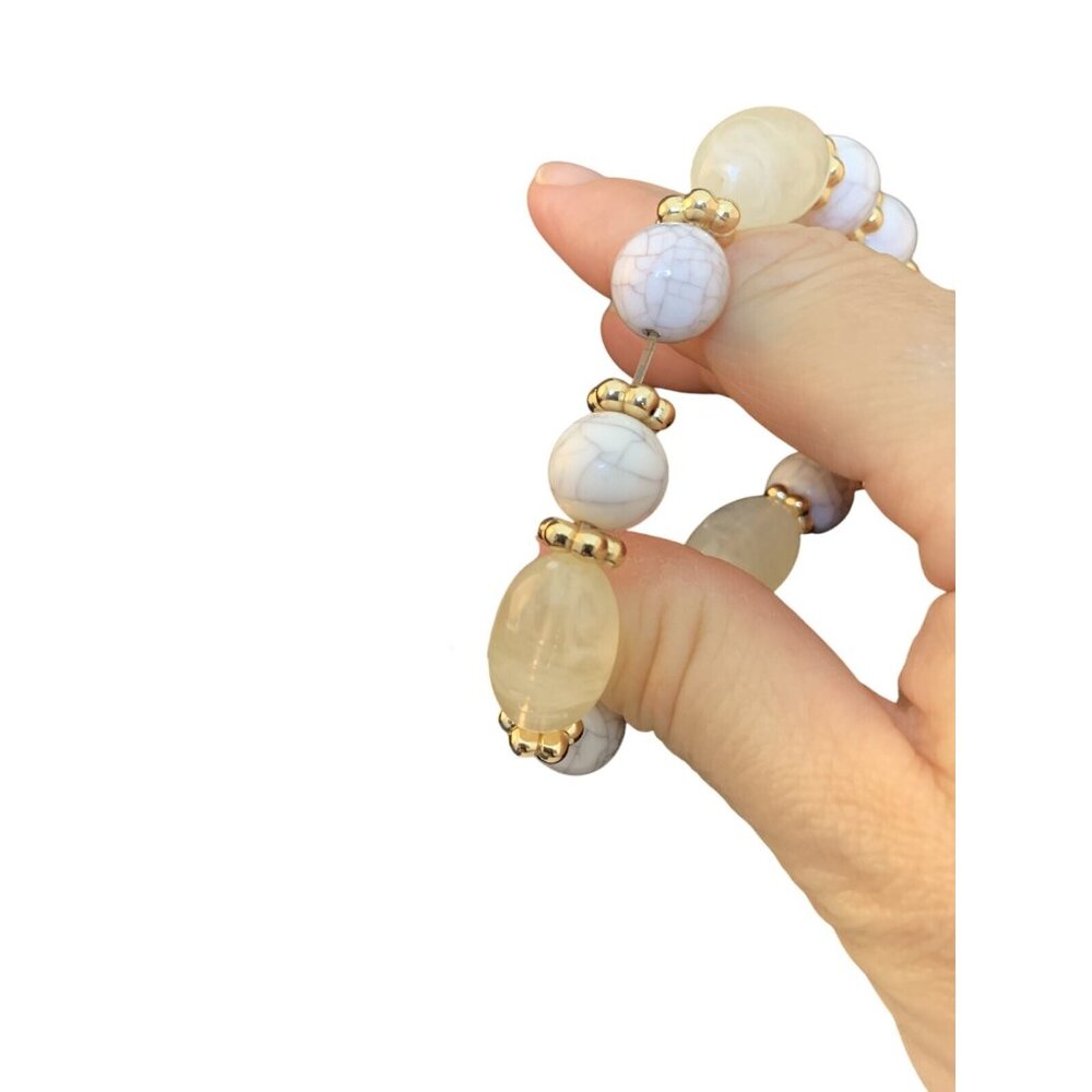New Avon Natures Path Cream Stretch Bracelet (1633) - Picture 5 of 5